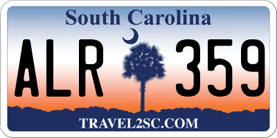 SC license plate ALR359