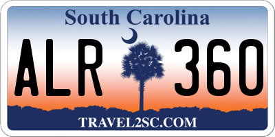 SC license plate ALR360