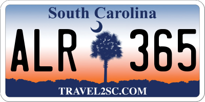 SC license plate ALR365