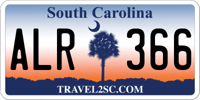 SC license plate ALR366