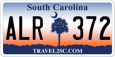 SC license plate ALR372