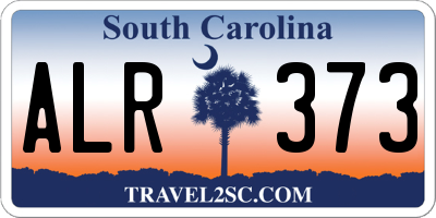 SC license plate ALR373