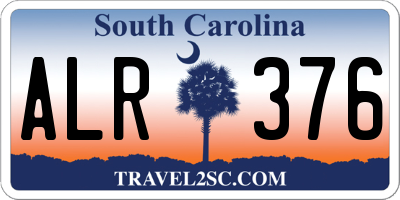 SC license plate ALR376
