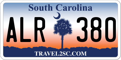 SC license plate ALR380