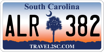 SC license plate ALR382