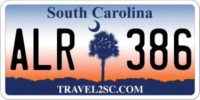 SC license plate ALR386