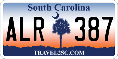 SC license plate ALR387