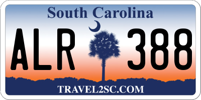 SC license plate ALR388