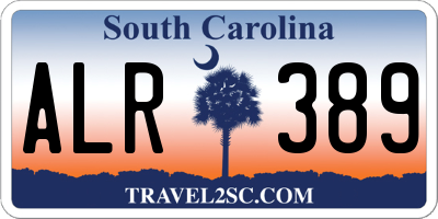SC license plate ALR389