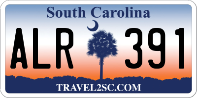 SC license plate ALR391