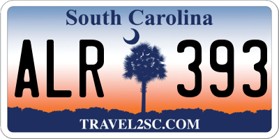SC license plate ALR393