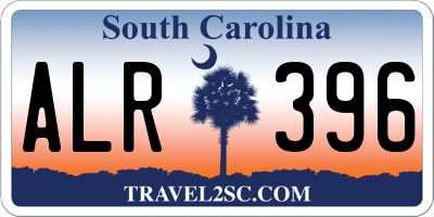 SC license plate ALR396