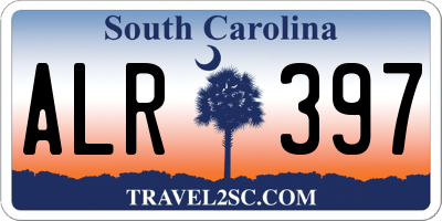 SC license plate ALR397