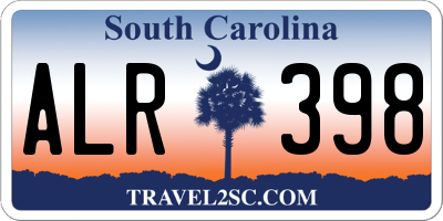 SC license plate ALR398