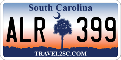 SC license plate ALR399