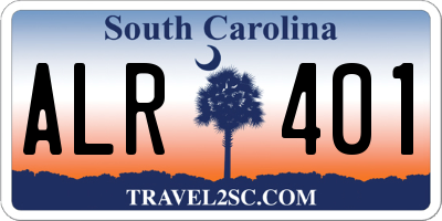SC license plate ALR401