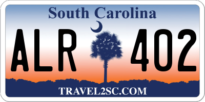 SC license plate ALR402
