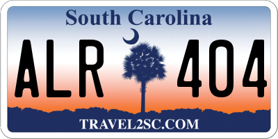 SC license plate ALR404