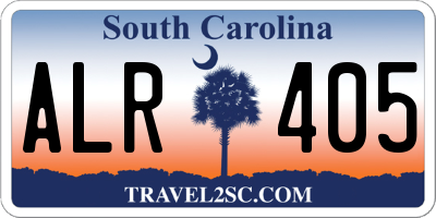 SC license plate ALR405