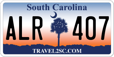 SC license plate ALR407