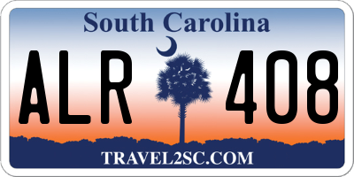 SC license plate ALR408