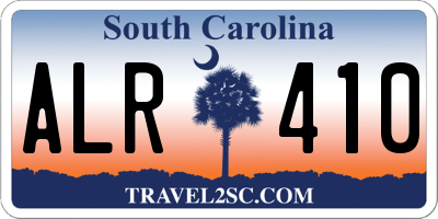 SC license plate ALR410
