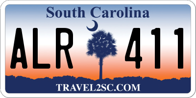 SC license plate ALR411