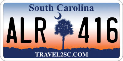 SC license plate ALR416
