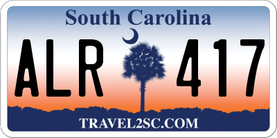 SC license plate ALR417
