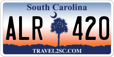 SC license plate ALR420