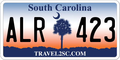 SC license plate ALR423
