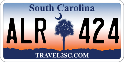 SC license plate ALR424