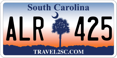SC license plate ALR425