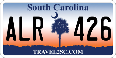 SC license plate ALR426