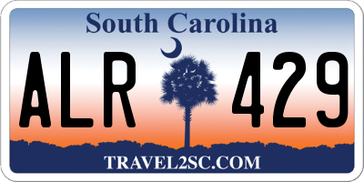 SC license plate ALR429
