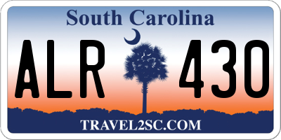 SC license plate ALR430