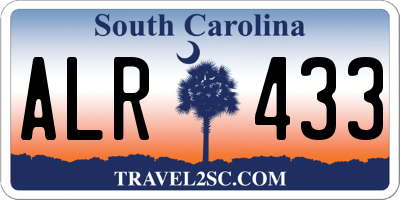 SC license plate ALR433