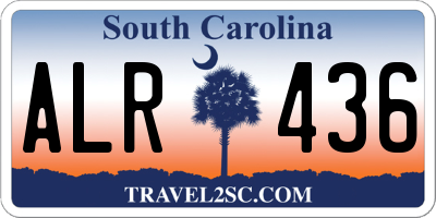 SC license plate ALR436