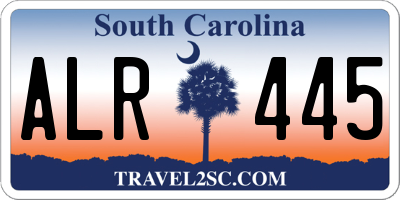 SC license plate ALR445