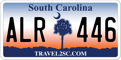 SC license plate ALR446
