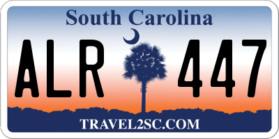 SC license plate ALR447