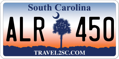 SC license plate ALR450