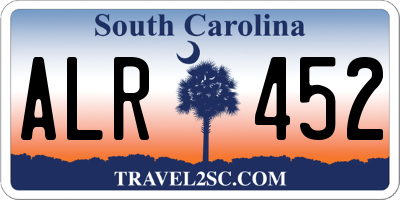 SC license plate ALR452