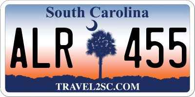 SC license plate ALR455