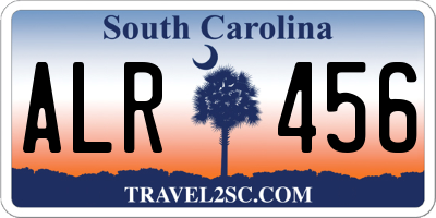 SC license plate ALR456