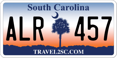 SC license plate ALR457