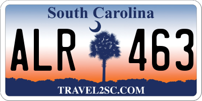 SC license plate ALR463