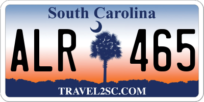 SC license plate ALR465