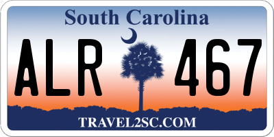 SC license plate ALR467