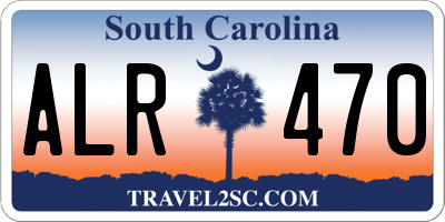SC license plate ALR470